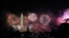 Pertunjukan kembang api di atas Monumen Washington selama acara "Celebrating America" setelah pelantikan Joe Biden sebagai Presiden Amerika Serikat ke-46, di Washington, AS, 20 Januari 2021. (Foto: REUTERS/Tom Brenner)