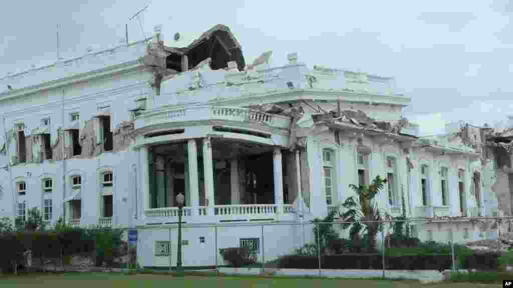Haiti's national palace was severely damaged in the earthquake and has not been repaired almost two years later