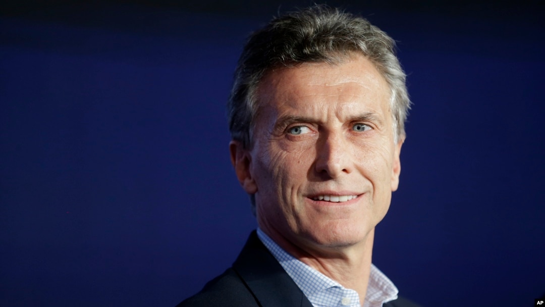 FILE - Argentina's President Mauricio Macri