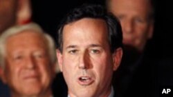Republican သမၼတေလာင္းေရြးပဲြ Santorum ၃ ျပည္နယ္မွာ အႏိုင္ရ