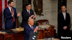 El presidente de Estados Unidos, Donald Trump, pronuncia un discurso en una sesión conjunta del Congreso, el 4 de marzo de 2024.