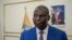 FILE - Central African Republic President Faustin Archange Touadera poses at the presidential palace in Bangui, on August 9, 2023.