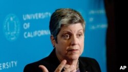 Presiden Universitas California Janet Napolitano, San Fransisco, Calif.