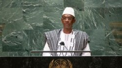FILE - Mali's Prime Minister Choguel Maiga addresses the 76th session of the U.N. General Assembly at U.N. headquarters on Sept. 25, 2021.