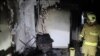 عکسی از داخل حسینیه درکه بعد از مهار آتش سوزی 