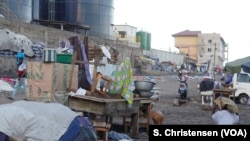 Informal settlements in Accra's Agbogbloshie slum, where residents were evicted by city authorities to make way for a railway track in Accra, Ghana, May 26, 2019.