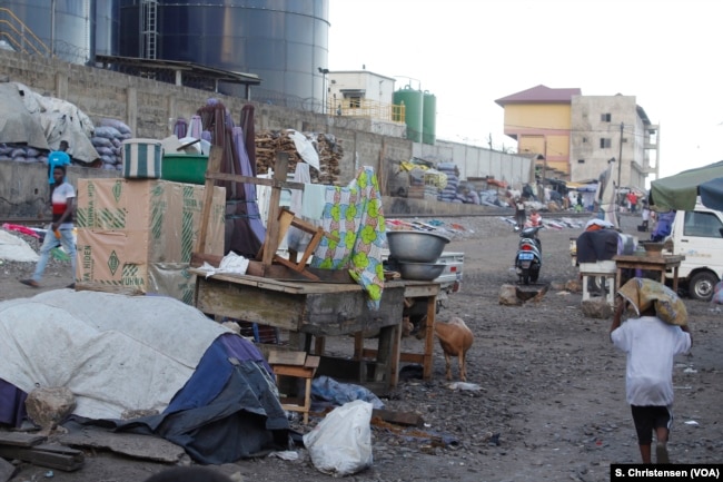 Informal settlements in Accra's Agbogbloshie slum, where residents were evicted by city authorities to make way for a railway track in Accra, Ghana, May 26, 2019.