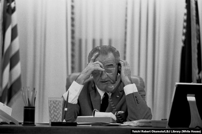 Johnson near the end of his time in office. (LBJ Library)