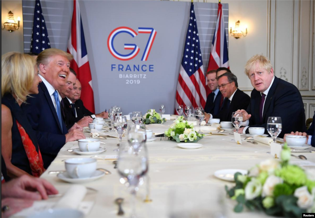 پرزیدنت ترامپ در حاشیه نشست رهبران گروه هفت با نخست وزیر بریتانیا هم دیدار داشت.&nbsp;