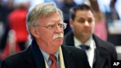 FILE - John Bolton, the former U.S. ambassador to the United Nations, arrives at Trump Tower for a meeting with President-elect Donald Trump, Dec. 2, 2016, in New York.