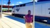 FILE - VOA reporter Ignatius Annor at the St. Paul train station in Minneapolis, Minnesota, Sept. 3, 2022