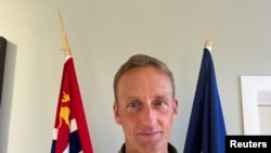 挪威國防部長埃里克·克里斯托弗森在奧斯陸的辦公室。