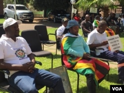 People attending an anti-sanctions meeting in Gaborone, Botswana