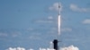 A SpaceX Falcon 9 rocket with the Dragon capsule launches from Pad-39A on the Crew-5 mission to the International Space Station from NASA's Kennedy Space Center in Cape Canaveral, Florida.