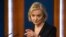 FILE - Britain's Prime Minister Liz Truss attends a news conference in the Downing Street Briefing Room in London, Oct. 14, 2022, following the sacking of the finance minister.