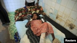 FILE: Ayisha Abdu, 8, receives treatment at a hospital in Afar region, Ethiopia, February 24, 2022