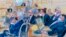 FILE - This artist sketch depicts the trial of Oath Keepers leader Stewart Rhodes, center, and four others charged with seditious conspiracy in the Jan. 6, 2021, Capitol attack, in Washington, Oct. 6, 2022. 