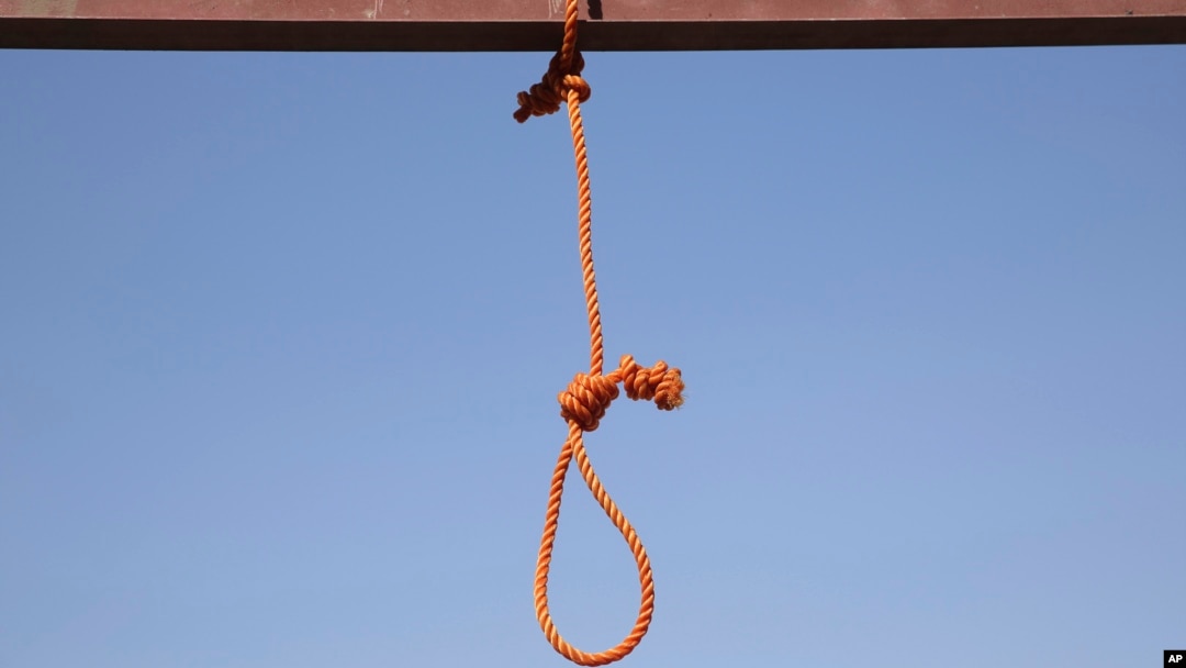 FILE - A noose is seen at a jail in Kabul, Afghanistan, Oct. 8, 2014, ahead of an execution.