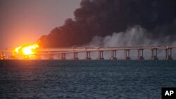 Eksplozija na mostu koji povezuje Krim i Rusiju.