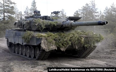 Танк «Леопард» на навчаннях у Фінляндії у травні 2022 р.