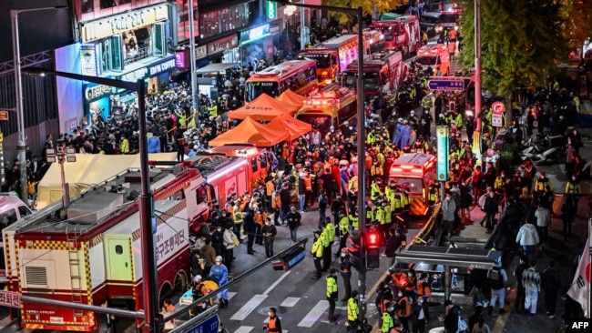 In Photos: South Korea Halloween Stampede