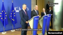 Ish Presidenti i Kosovës, Hashim Thaçi dhe ish Komisioneri Evropian për Migrim, Dimitri Avramopoulos