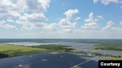 An array of more than 700,000 solar panels provides power to the town. (Courtesy Babcock Ranch)