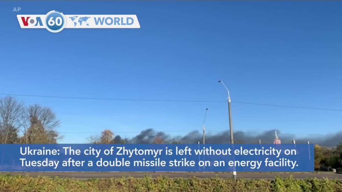 VOA60 World - Ukraine: Double missile strike leaves the city of