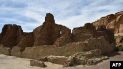 FILE - The ruins of Pueblo Bonito house built by ancient Puebloan people is seen at Chaco Culture National Historical Park, May 20, 2015.