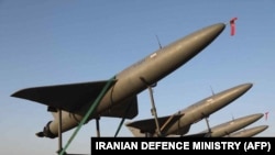 伊朗军方提供的照片显示伊朗制造的“沙希德”自杀式神风无人机。（2022年8月24日）
