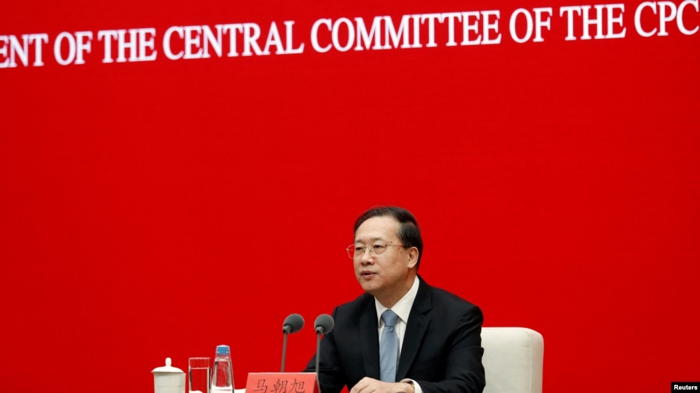 中国外交部副部长马朝旭2022年9月29日出席一场记者会。（路透社）(photo:VOA)