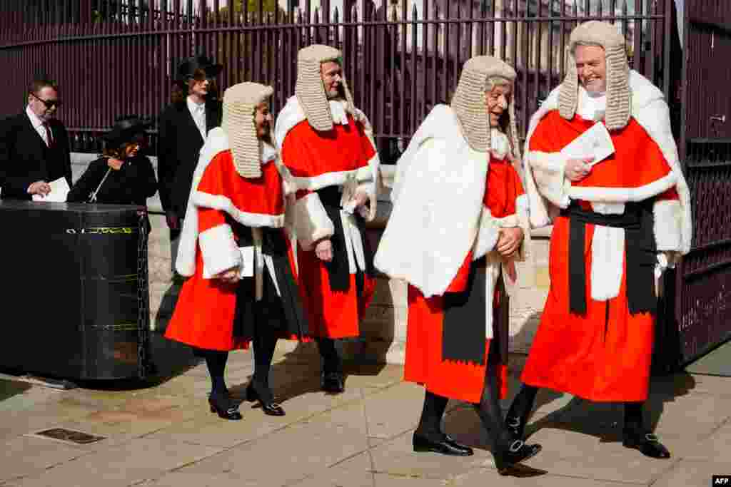Judges process to the Palace of Westminster in central London, as part of a tradition to mark the start of the new legal year.