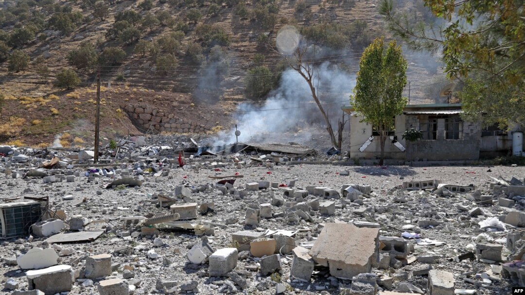 دیمەنێکی دوای هێرشە سنووربەزێنەکانی ئێران بۆ سەر حزبە کوردییەکان لە ناوچەی زەرگوێز 