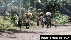 Watu wakikimbia vita katieneo la Rwanguba, mashariki mwa DRC