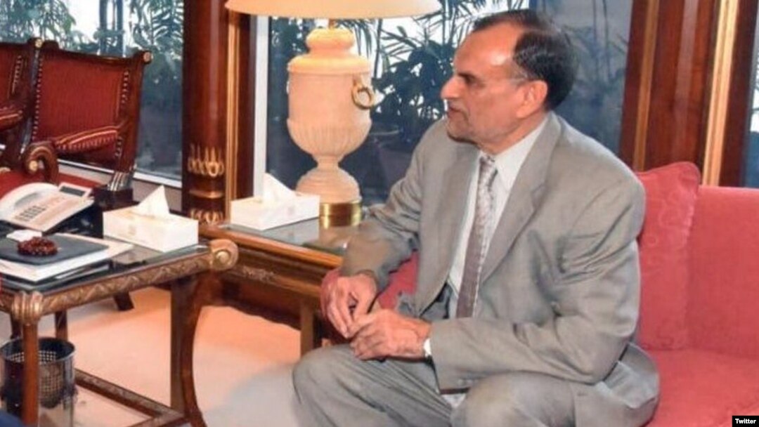 Pakistani Senator Azam Swati is seen in a photo from his Twitter.