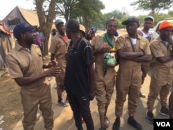 Some of the people who attended an anti-sanctions protest in Harare on Tuesday, Oct. 25, 2022