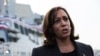 Wakil Presiden AS Kamala Harris berbicara kepada media di Pangkalan Angkatan Laut Yokosuka, di Yokosuka, Jepang 28 September 2022. (REUTERS/Leah Millis/Pool)