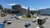 A view shows motorists driving along a street in Addis Ababa