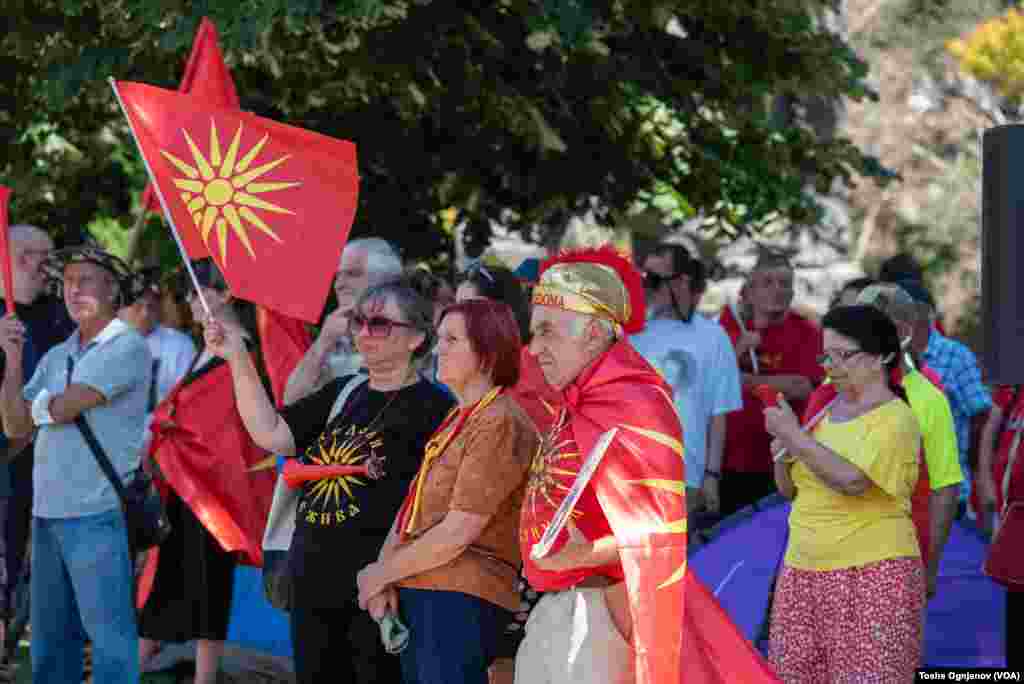 Protest in Skopje opposing the French proposal for EU membership negotiations, Skopje, Saturday 07/16, North Macedonia