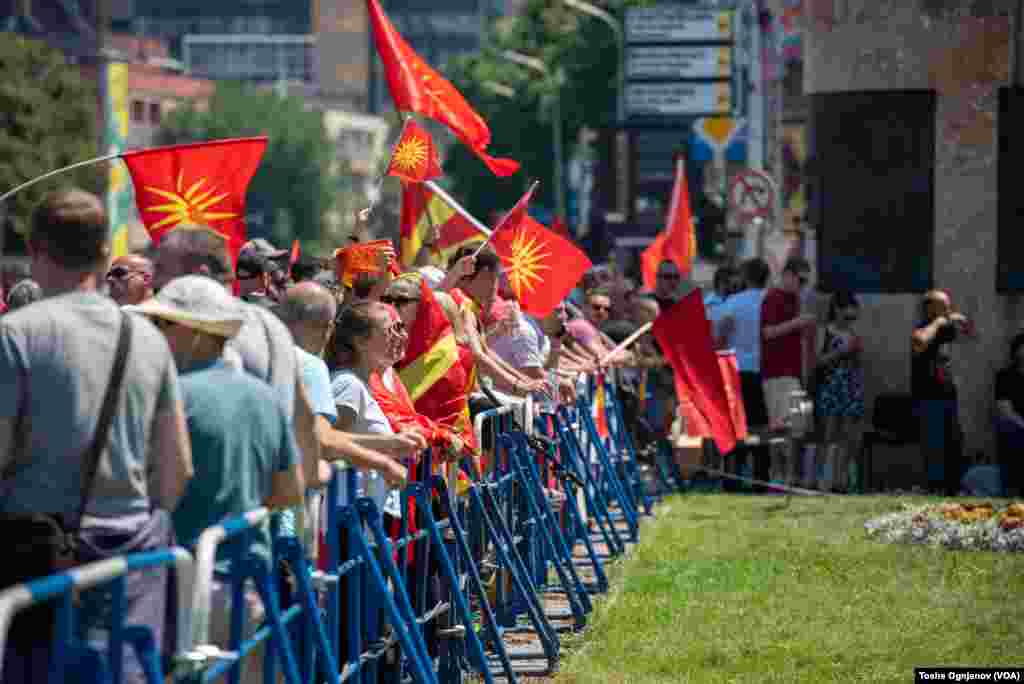 Protest in Skopje opposing the French proposal for EU membership negotiations, Skopje, Saturday 07/16, North Macedonia