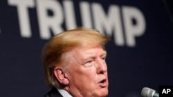 Former President Donald Trump speaks during an event on July 8, 2022, in Las Vegas. A new poll finds that fewer than half of Republican primary voters would support a Trump presidential candidacy in 2024.