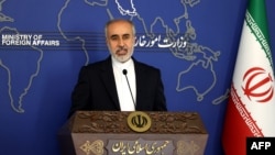 FILE - Iran's Foreign Ministry spokesman Nasser Kanani holds a press conference in Tehran, July 13, 2022.