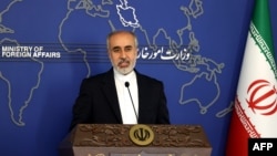 FILE - Iran's Foreign Ministry spokesman Nasser Kanani holds a press conference in Tehran, July 13, 2022.