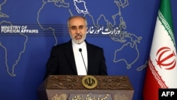 FILE - Iranian foreign ministry spokesman Nasser Kanani speaks to reporters in Tehran, July 13, 2022.