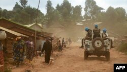 
Des soldats de la Monusco lors d'une patrouille dans la province de l'Ituri, à l'est de la RDC.