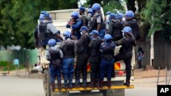 FILE: Police patrolling streets in Harare. (AP) 
