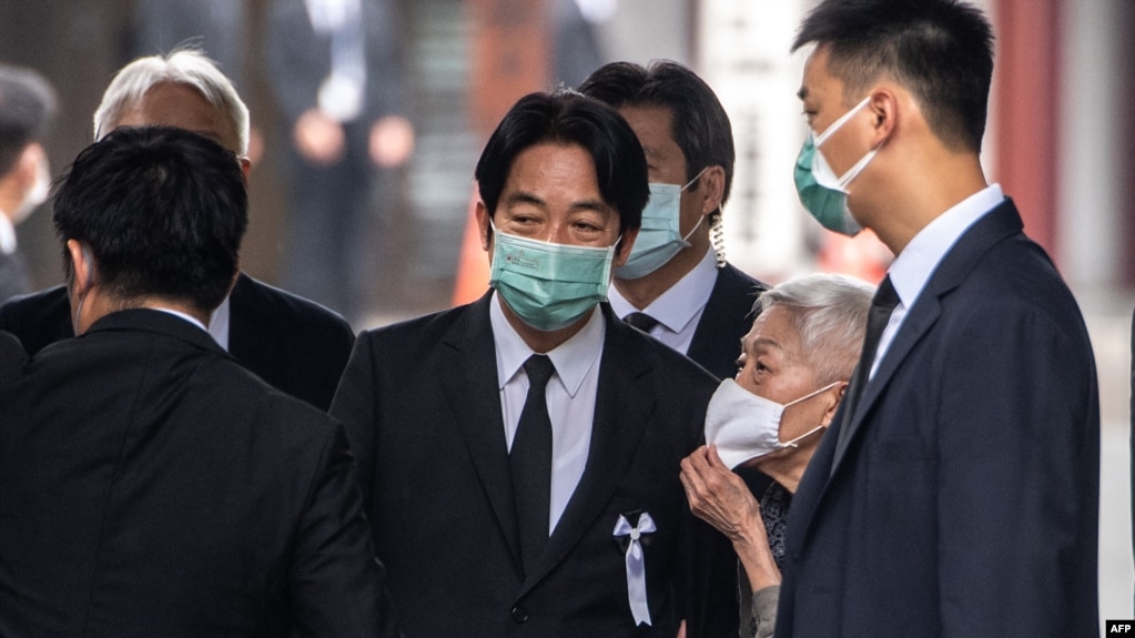 台湾副总统赖清德在东京出席日本前首相安倍晋三的葬礼。（2022年7月12日）(photo:VOA)