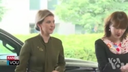 Premyè Dam Ikrèn ap vizite Etazini kote li deja rankontre koup prezidansyèl la ak lòt pèsonalite. Sandra Lemaire