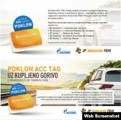 Najava promotivne akcije na stranici JP Autoceste FBiH