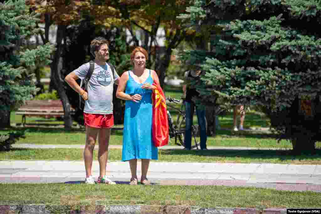 Protest in Skopje opposing the French proposal for EU membership negotiations, Skopje, Saturday 07/16, North Macedonia